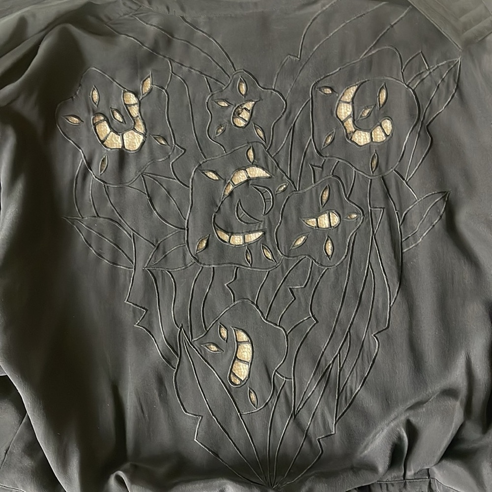 Black Silk Jacket - image 3